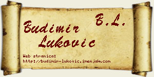 Budimir Luković vizit kartica